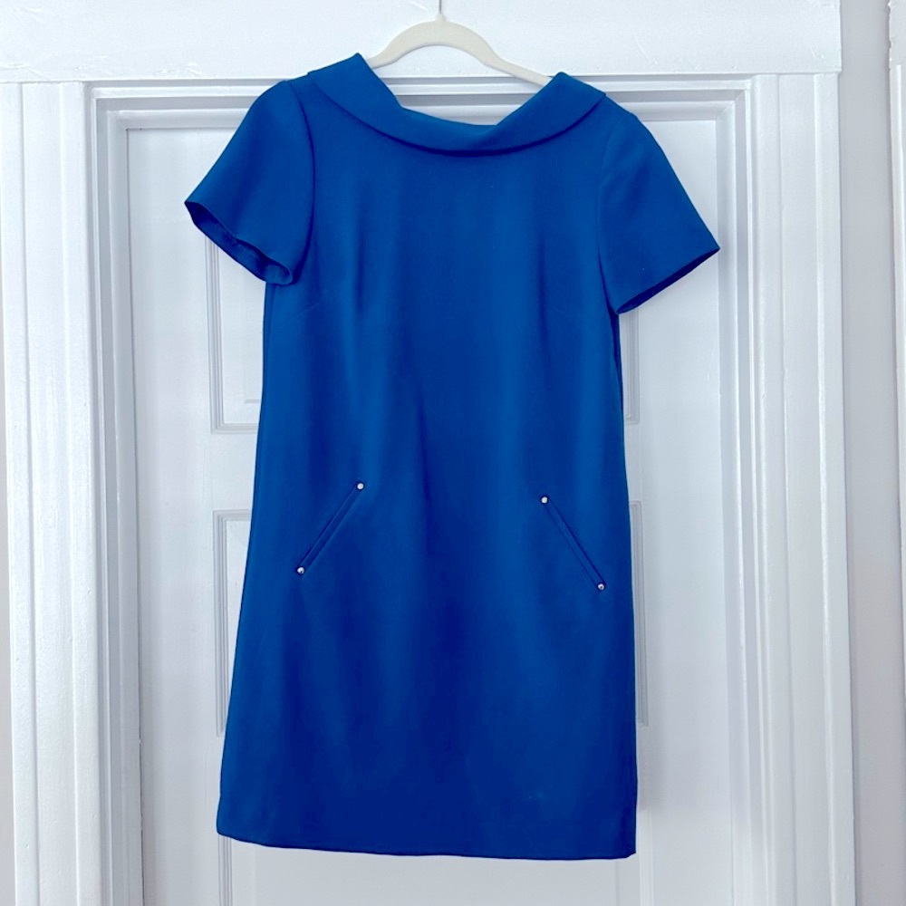Tahari Blue Mod Mini Dress - Jackie O